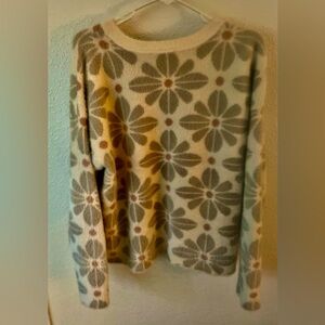 Rachael & Zoe Flower Power Cream Sweater